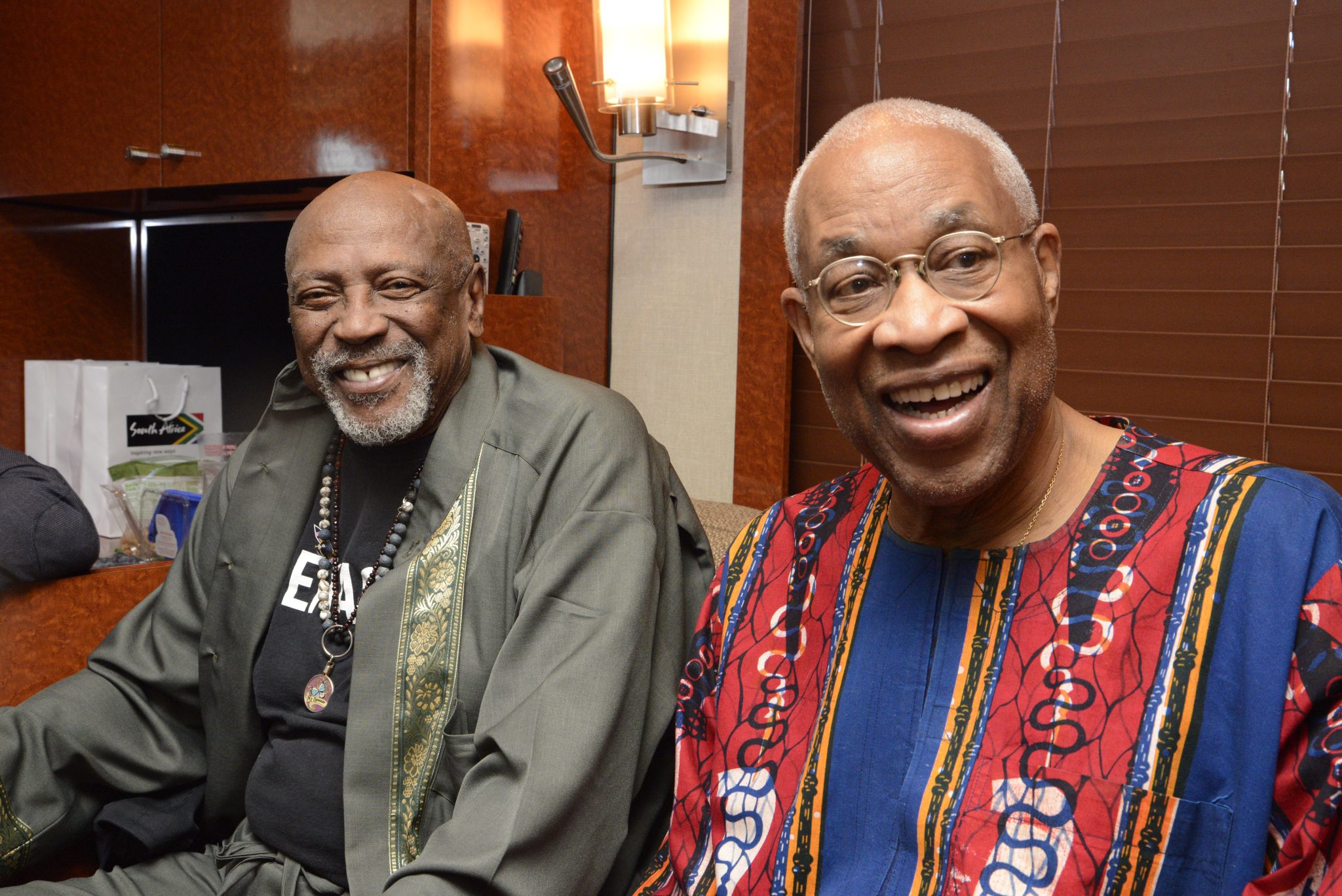 Lou Gossett Jr. adn Ayuko Babu at the Pan African Film Festival in Los Angeles.