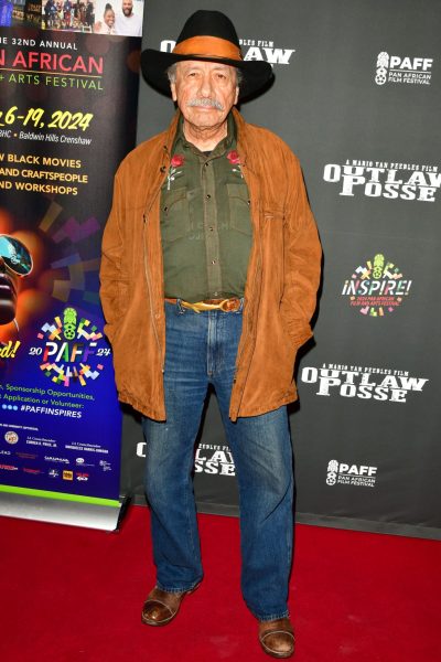 LOS ANGELES, CA-FEBRUARY 18: Edward James Olmos at the 32nd Annual Pan African Film & Arts Festival Screening Premiere of "Outlaw Posse" at the Cinemark BHC in Los Angeles, California on February 18, 2024. Credit: Koi Sojer/ Snap'N U Photos/MediaPunch